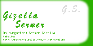 gizella sermer business card